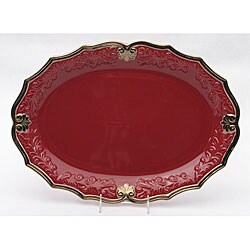 Certified International Regency Burgundy 18-inch Oval Platter