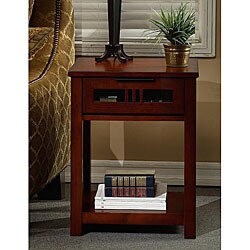 Mission-style Hardwood Cherry Finish Accent Table