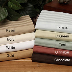 Wrinkle-resistant 300 Thread Count Woven Stripe Cotton Sheet Set