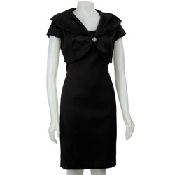 K Studio Women's Satin Dress with Shrug