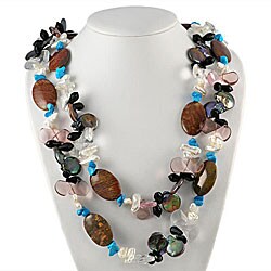 Maddy Emerson Couture Pearl and Gemstone Necklace (15 mm)