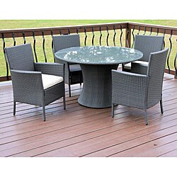 Savannah 5-piece All-weather Wicker Dining Set