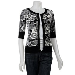 Escio Women's Black Trim Cardigan