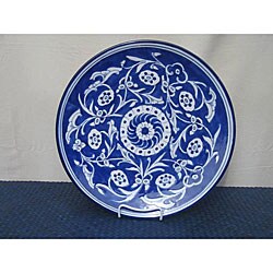 Round 15-inch Garland Design Platter (Tunisia)