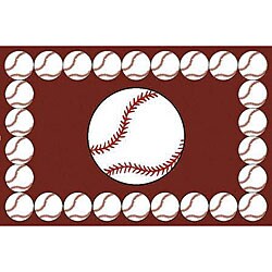 Baseball Fun Rug (3'3 x 4'10)