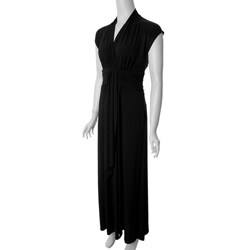 Sangria Women's Shirred-waist Cap-sleeve Maxi Dress