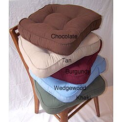 Brushed Twill Double-welted Non-slip Chair Pads (Set of 4)