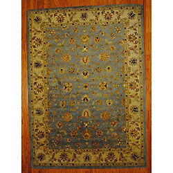 Indo Mahal Light Blue/ Ivory Rug (8' x 11')