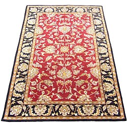 Indo Mahal Gold/ Red Rug (5'3 x 8'2)