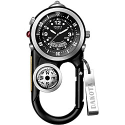 Dakota Men's Angler Black Carabiner Clip Watch