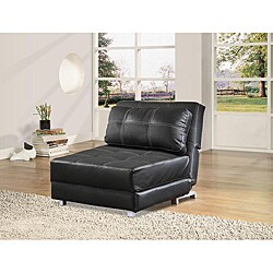 Cubic Convertible Faux-leather Chair Bed