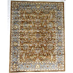 Hand-tufted Alexa Heriz' Brown Wool Rug (7'6 x 9'6)