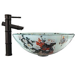 Fontaine Bamboo Bronze Faucet and Vessel Sink Combo