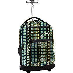 J World Black Rolling Backpack with Laptop Sleeve