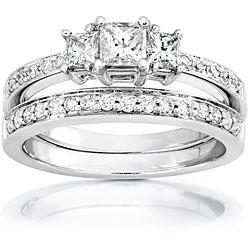 14k Gold 5/8ct TDW Princess Diamond Bridal Set (H-I, I1-I2)