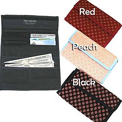 Textured Flower Checkbook Wallet (Guatemala)