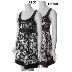 Cute Options Junior's Floral Print Sleeveless Dress