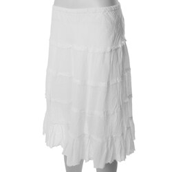 Cute Options Junior's Lightweight Gauzy Tiered Skirt