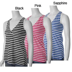 Energie Brand Junior's Striped Racerback Tank Top