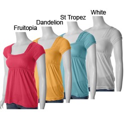 Energie Brand Junior's Pointelle Smocked Square-neck Top