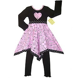 AnnLoren Boutique Girl's Bandana Hanky 2-piece Set