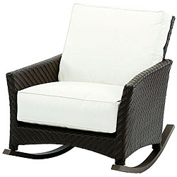 Kitty Hawk 'Carlton' Deep-seating Onyx Wicker Rocking Chair