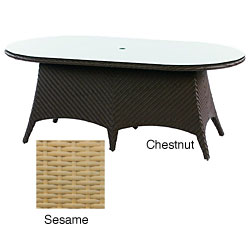 Kitty Hawk 'Carlton' Oval Wicker Dining Table