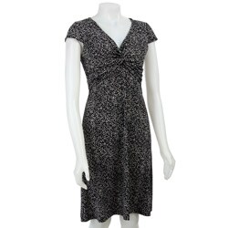 Tahari ASL Women's Twist-front Matte Jersey Dress