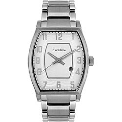 Fossil Men's Stainless Steel White Dial Watch
