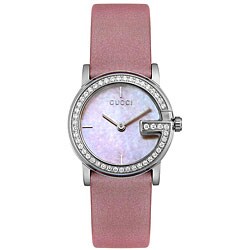 Gucci Women's 101 Diamond Pink Satin Watch