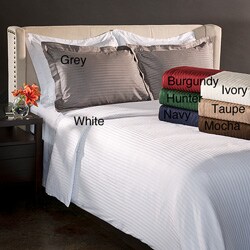 Egyptian Cotton 400 Thread Count Striped Duvet Cover Set