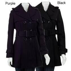 Miss Sixty Women's Double-breasted Wool Trench Coat