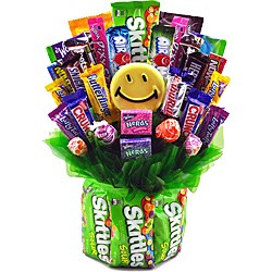 Sweets in Bloom Skittles and Grins Gift Basket