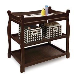 Espresso Sleigh-style Changing Table