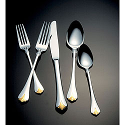 Yamazaki Cara Gold Accent 5-piece Flatware Place Setting