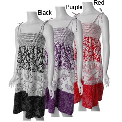 Shana Junior's Smocked Spaghetti Strap Dress