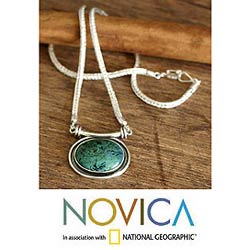 Chrysocolla 'Mystical Medallion' Choker (Peru)