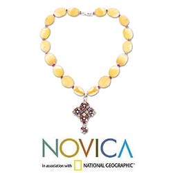 Citrine and Amethyst 'Lemon Starlight' Pendant Necklace (India)