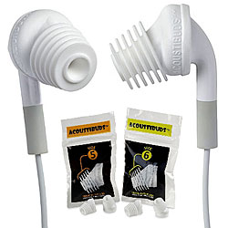 White Acoutisbuds Headphone Adapters