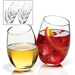 Stemless 8-piece Wine Glass Set (Case of 2)