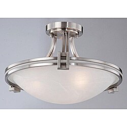 Satin Nickel 3-light Ceiling Fixture