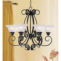 Black Iron 6-light Chandelier