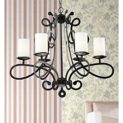 Wrought Iron 6-light Chandelier