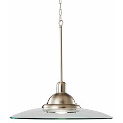 Satin Nickelplated Glass Pendant Chandelier