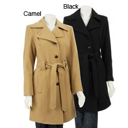 AK Anne Klein Women's Belted Wool Coat