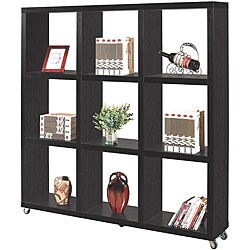 Window Display Cabinet/ Room Divider with Roll-away Wheels