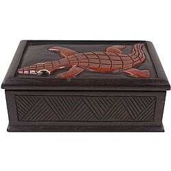 Wawa Wood 'Alligator' Accent Box (Ghana)