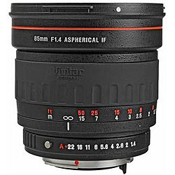 Vivitar 85-mm f/1.4 Aspherical Lens for Canon SLRs