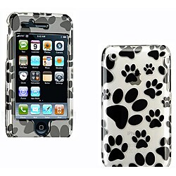 iPhone 3G/ 3GS Crystal Dog Paws White Case