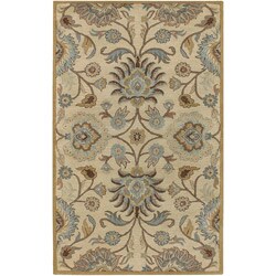 Hand-tufted Coliseum Beige Wool Rug (8' x 11')